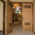Interior view of a church or sanctuary protected with Door Shield products
