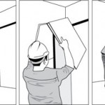 Illustrations showing different types of surface and door protection methods