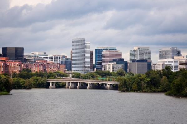 A view of Arlington, VA from across the Potomac